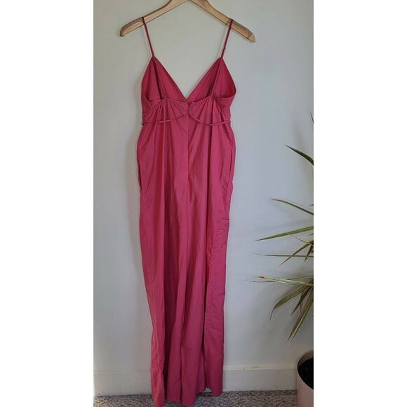 BCBG Maxazria Faux Wrap Wide Leg Jumpsuit - Pink - Picture 5 of 15